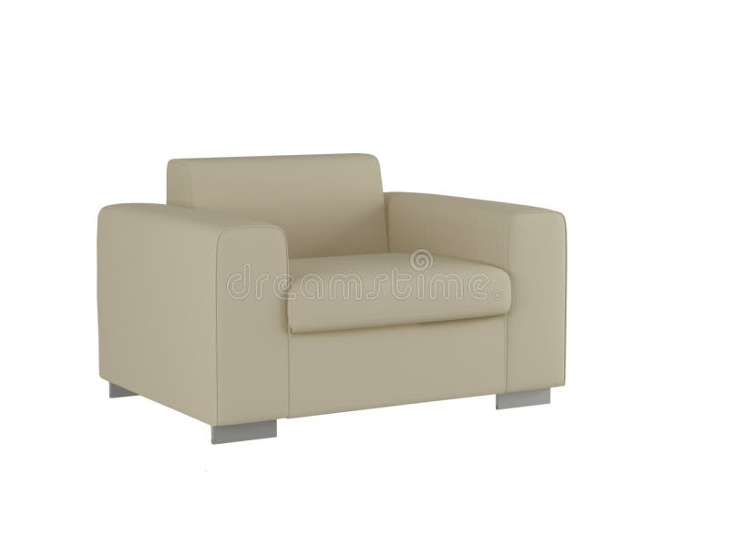 Brown isolerad modern sofa vektor illustrationer