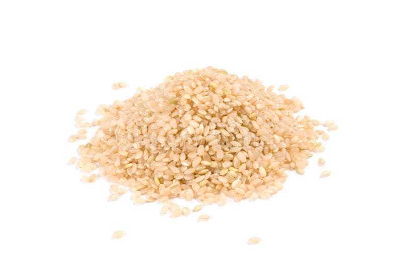 Brown isolerade ricebunten royaltyfri bild