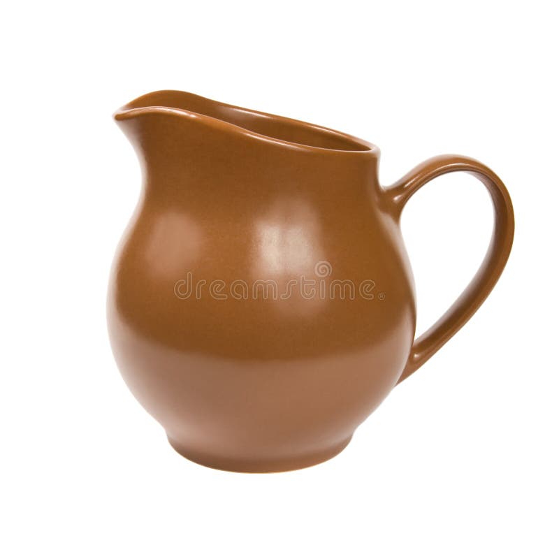 Brown jug. stock photo. Image of empty, shiny, handle 13863206