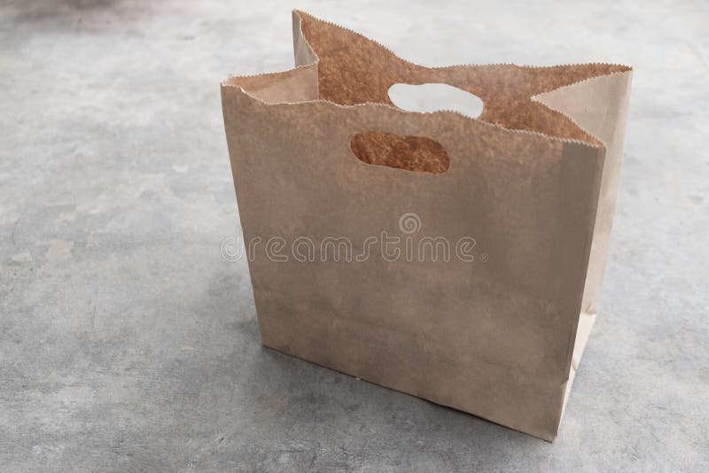Brown Kraft Paper Bag for Lunch Stock Image Image of recycling, brown