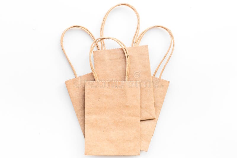 Download Brown Kraft Paper Bag For Shopping On White Background Top ...