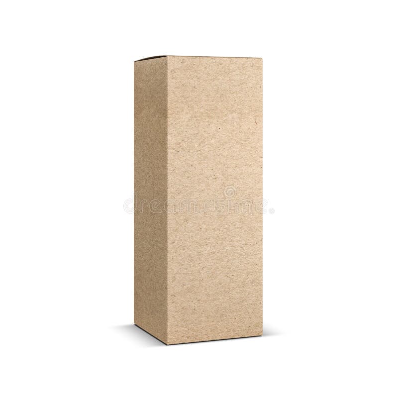 Download Brown Kraft Paper Box Mockup Isolated On White Background Stock Illustration Illustration Of Object Craft 158409821