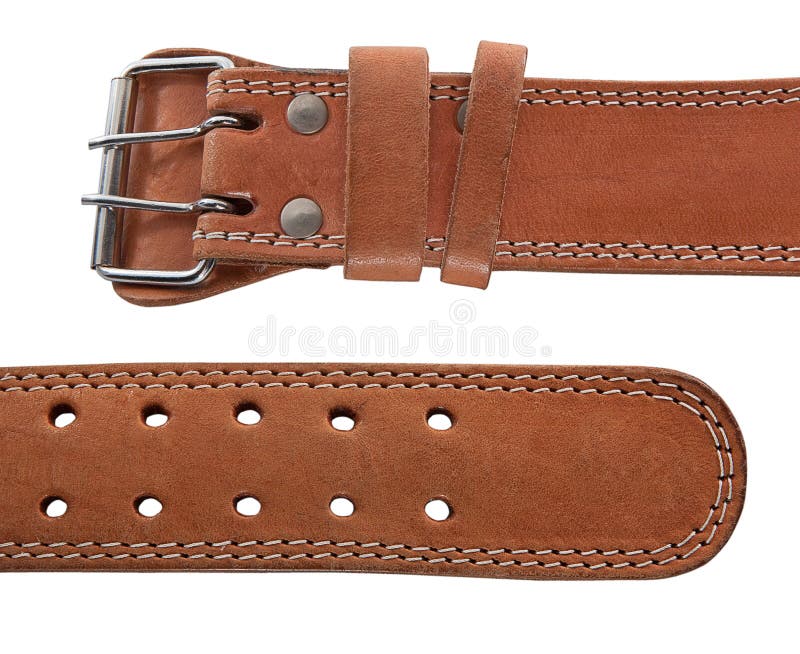 Brown leather belt