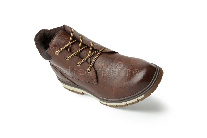 Brown Leather Boots, Menâ€™s Brown Ankle Boots Stock Image Image of