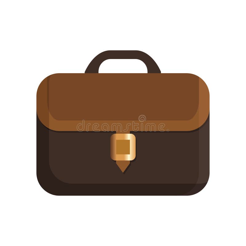 Brown Leather Briefcase Icon Stock Vector Illustration of briefcase