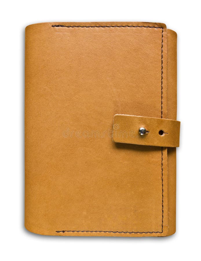 Brown leather box isolated stock photo. Image of single 28907686