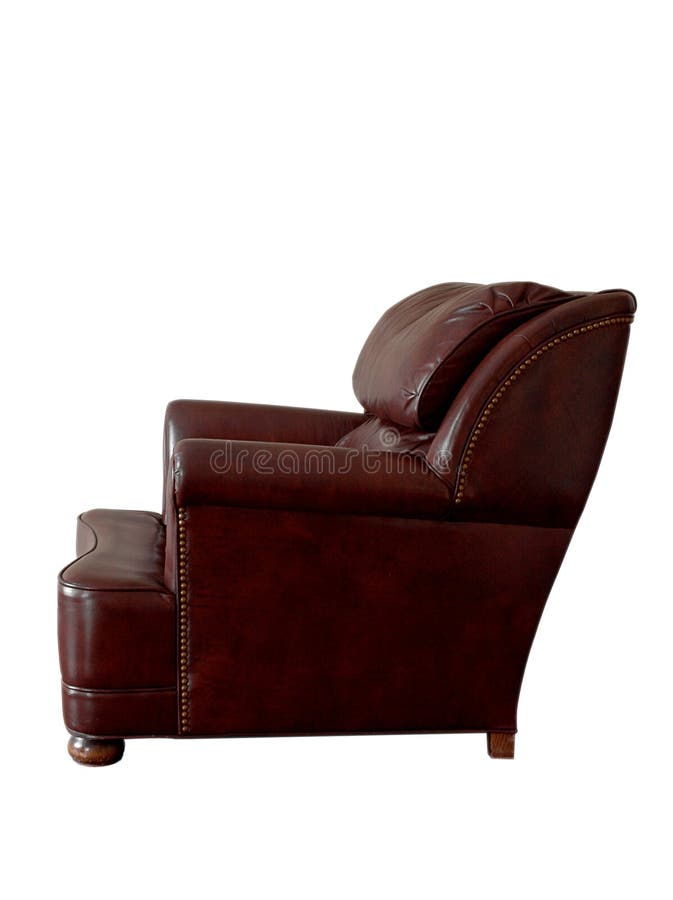 Brown leather chair stock image. Image of curve, furniture 2087649