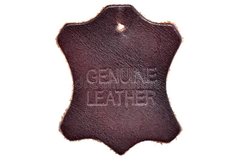 Label of genuine leather