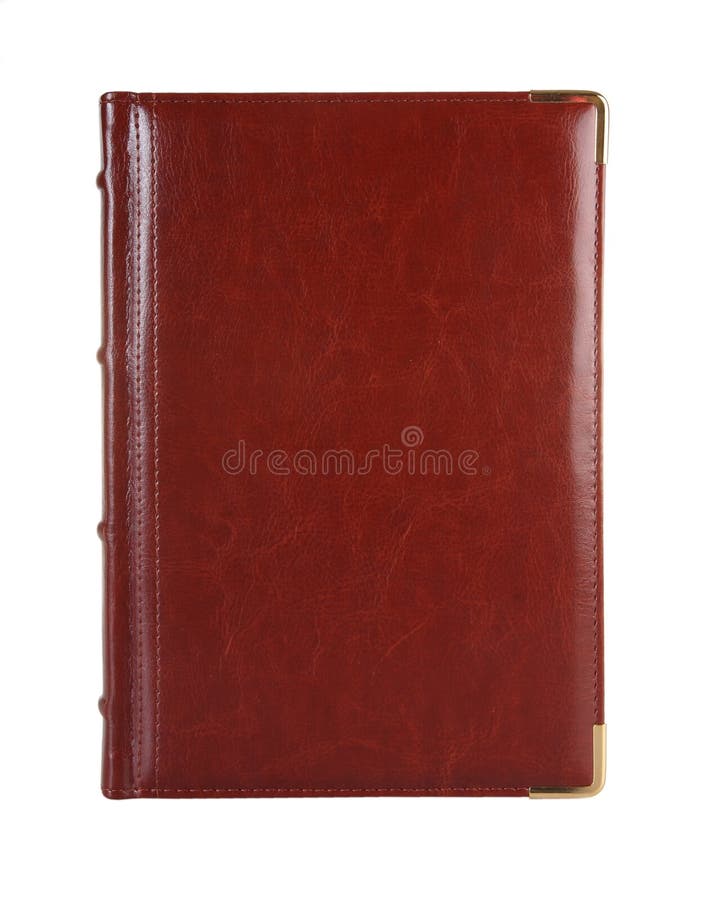 Brown leather notebook royalty free stock images