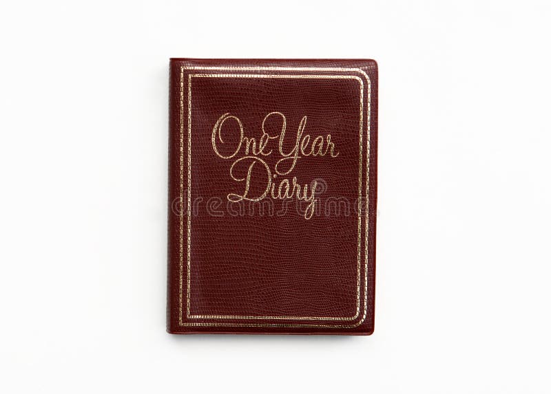 Brown Leather One Year Diary Note Book Stock Image Image of