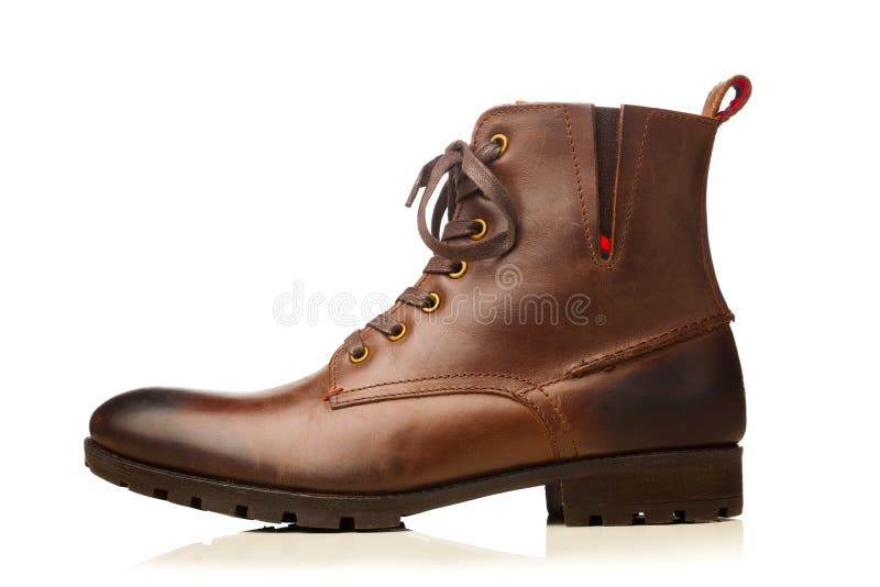 Brown leather shoe stock photo. Image of isolated, shoe - 36929704