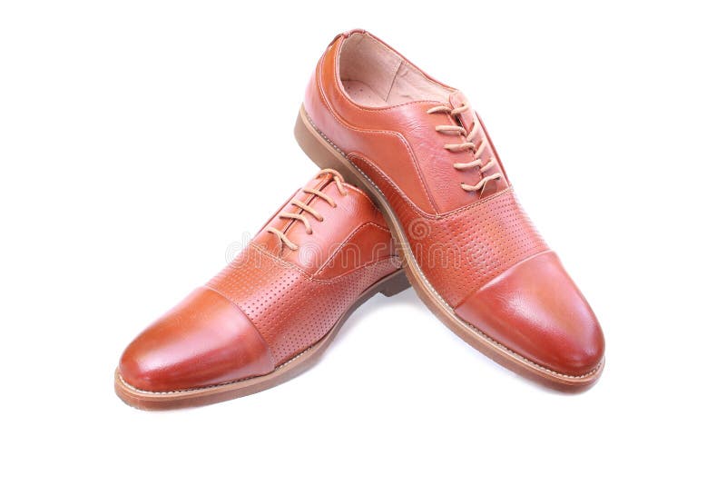 Brown leather shoes stock image. Image of fashion, pair 96660857