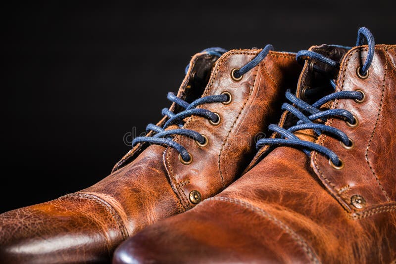 Brown Leather shoes stock photo. Image of business, detail 109847814