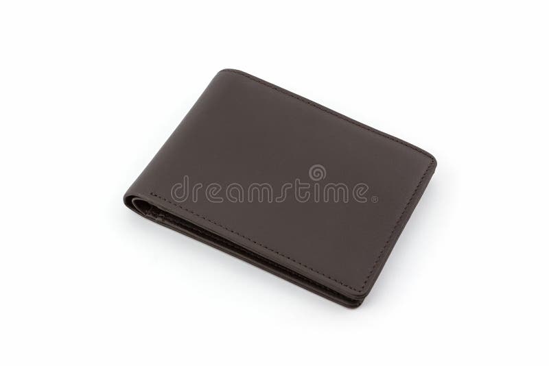 Brown leather wallet . stock photo. Image of accessory - 42283420