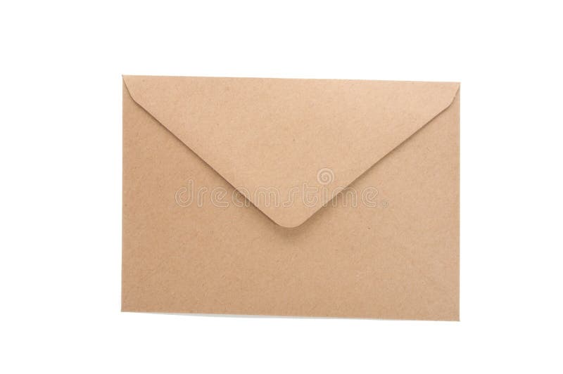 Brown letter isolated stock photo. Image of postal, object 115077220