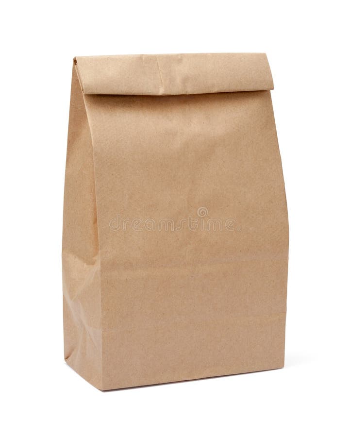 Brown lunchu torba z ścinek ścieżką