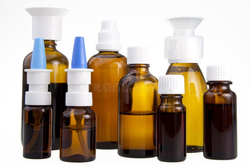 Brown medical bottles stock image. Image of liquid, drops 25640437