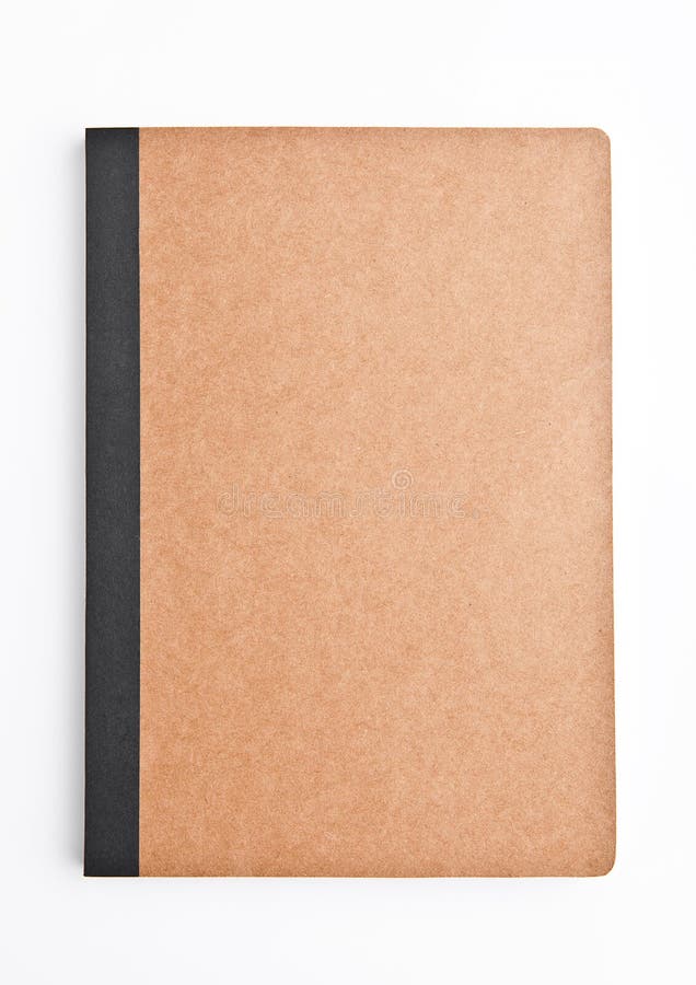 Brown note book empty and blank on white royalty free stock image