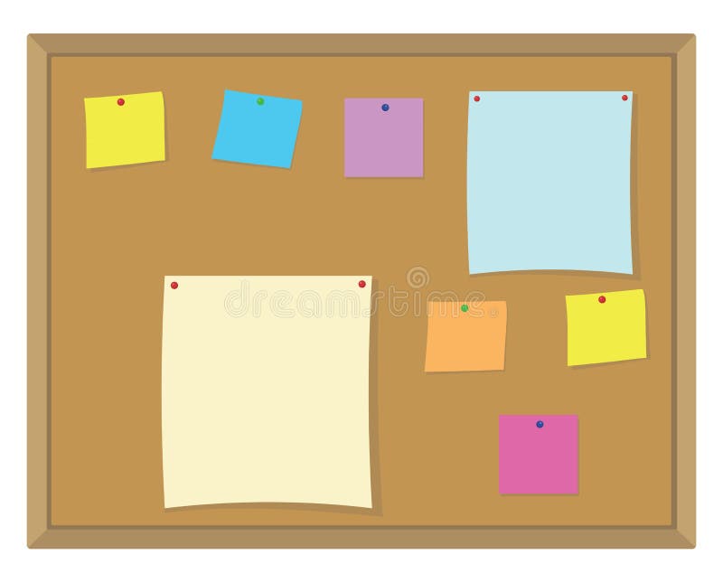 Brown notice board, icon stock vector. Illustration of board 262388750