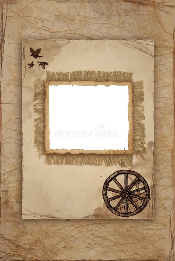 Brown Old Paper With Sketch Picture. Image 13765269