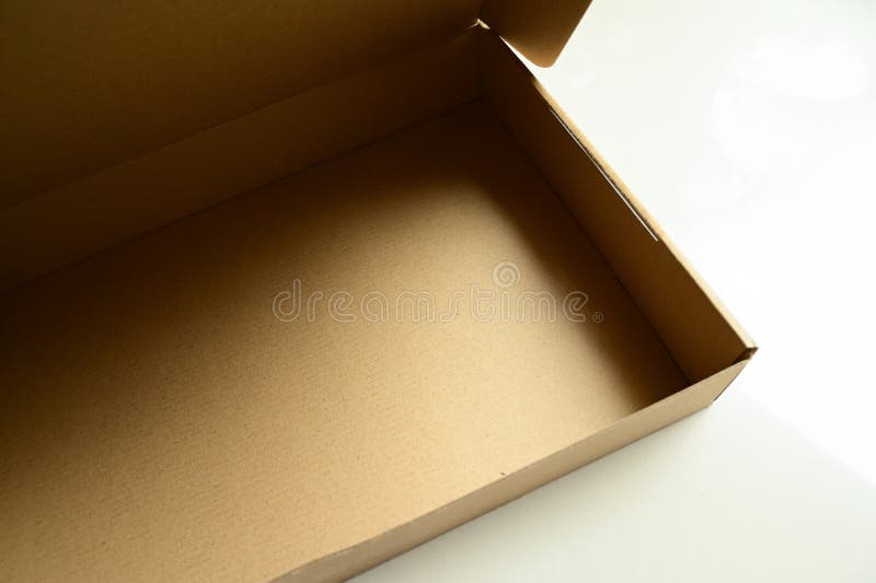 Close Up Brown Paper Box Packaging for Design Stock Image Image of