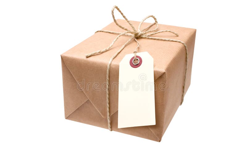 Brown paper parcel stock image. Image of packaging, package 21886307