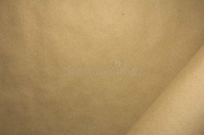 Brown Paper with a Roll. the Light Shines from the Side Stock Photo