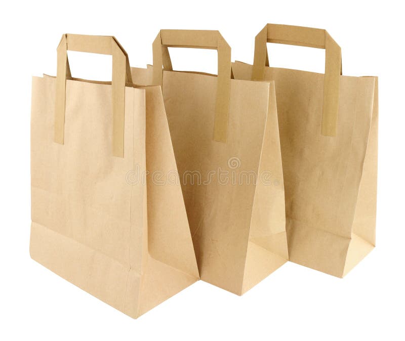 WHITE KRAFT PAPER SOS FOOD CARRIER BAGS WITH HANDLES PARTY TAKEAWAY LARGE 