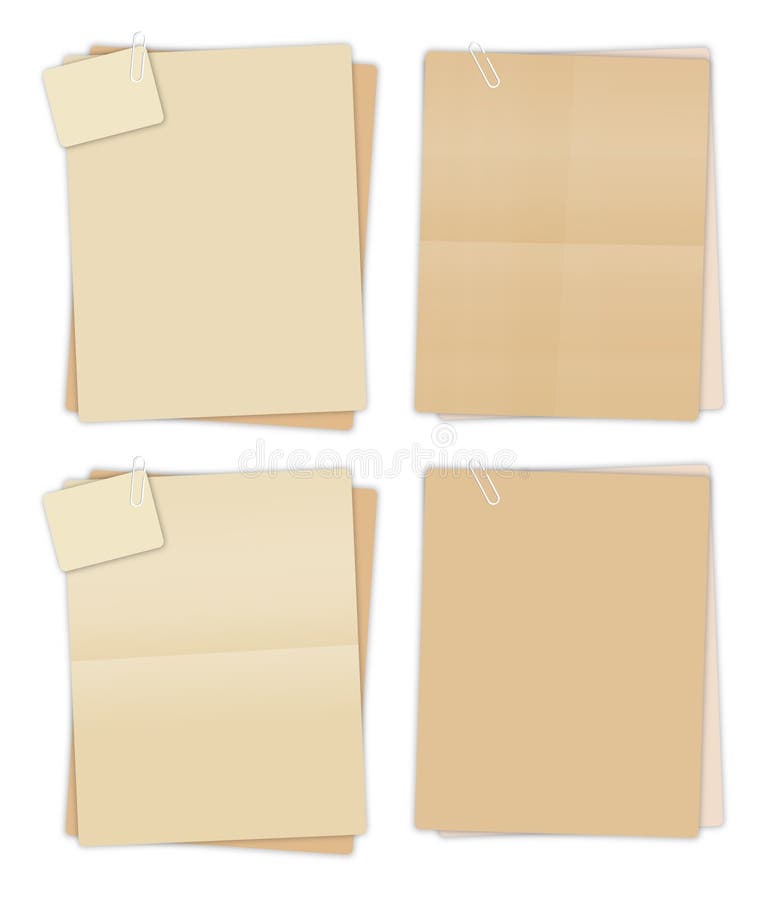 Four variants of brown paper setting with a clip-on as a bonus. Four variants of brown paper setting with a clip-on as a bonus.