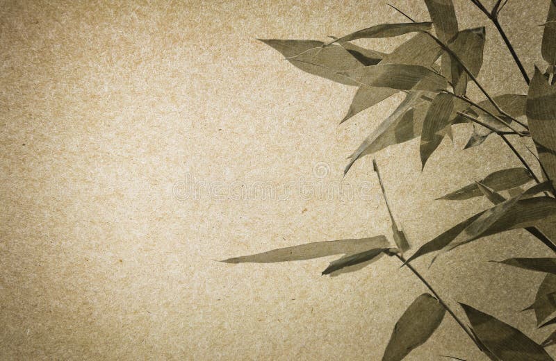 Brown-Papier und Bambusblattbeschaffenheit stockfotografie Brown-Papier und Bambusblattbeschaffenheit stockfotografie