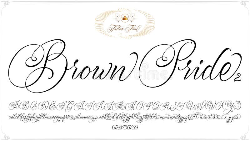 Brown Pride Font Illustrazione Vettoriale Illustrazione Di Font