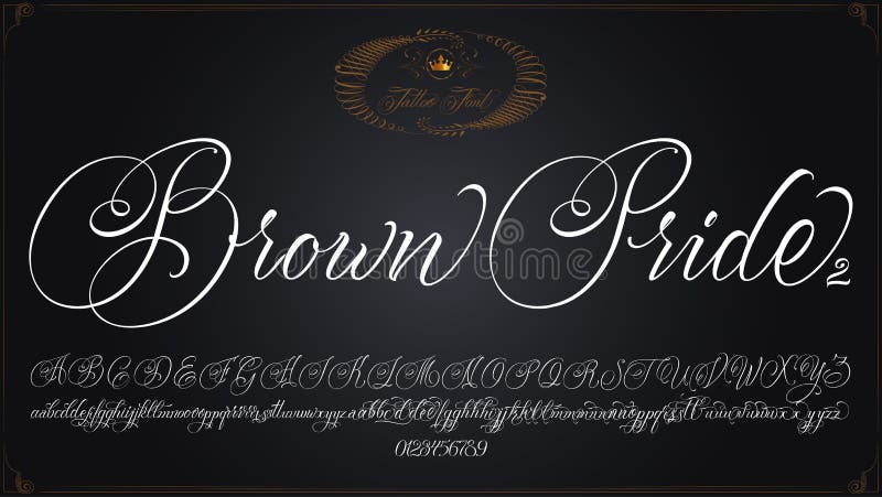 Brown Pride Font sul nero