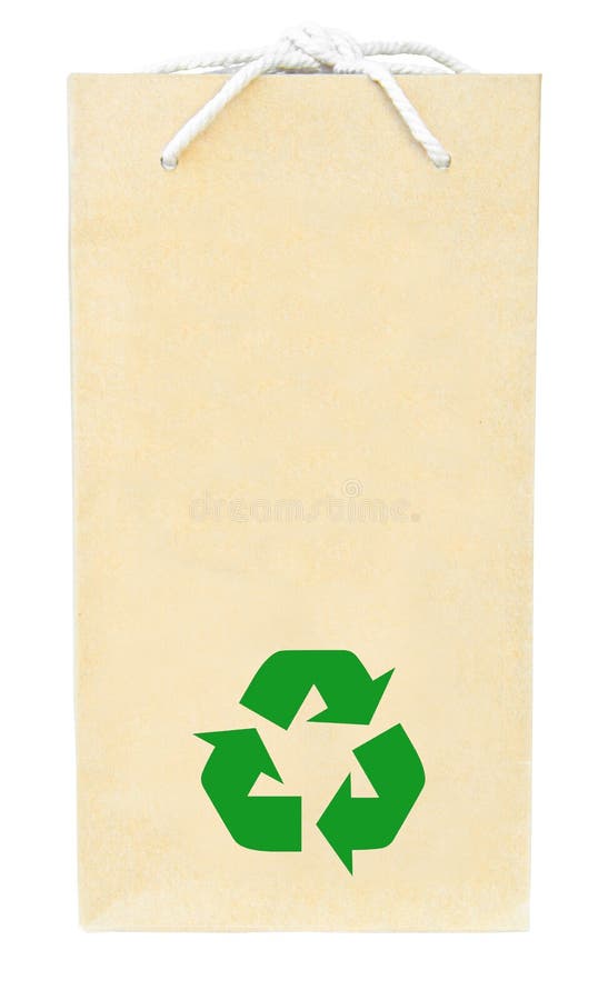 Brown Recycle Paper Shopping Bag Stock Image Image of disposable