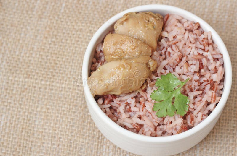 Brown Rice with Chicken Breast Stock Image Image of diet