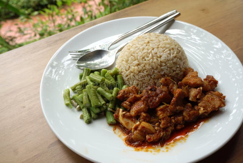 Spicy Chili Paste Fried Rice with Fresh Shrimp and Smelly Bean Thai