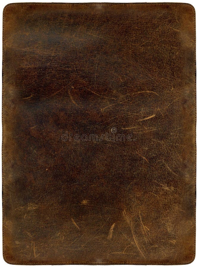 Couro castanho riscado fotografia de stock royalty free