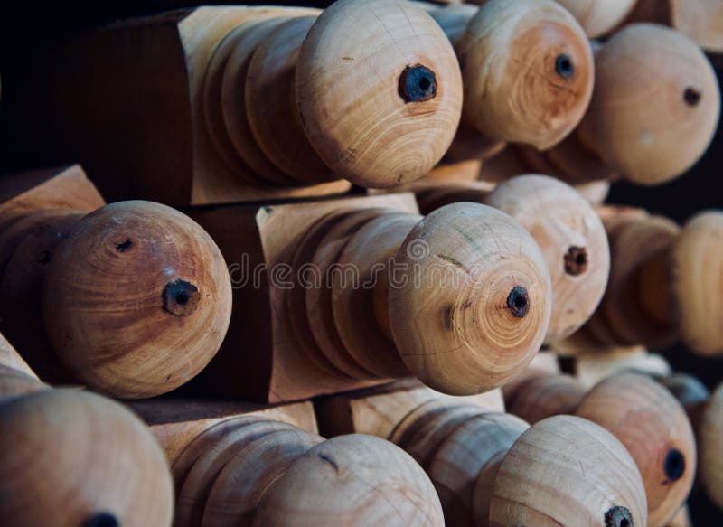 Brown Round Shape Wooden Object Stock Photo Image Of Stack Wooden