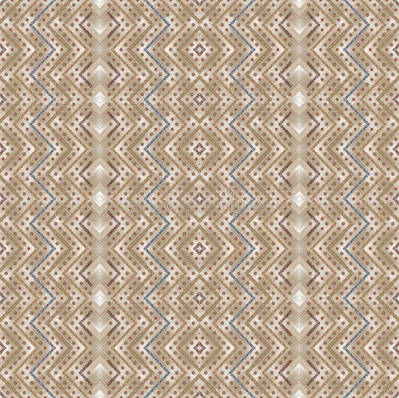 A brown rug displaying a symmetrical design features natural material intricate patterns and motifs royalty free illustration
