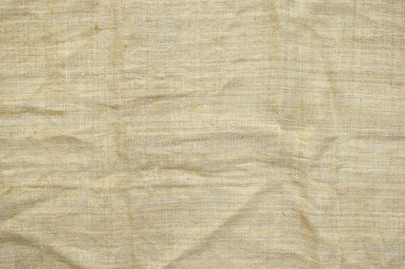 Brown sackcloth texture background, crumpled burlap fabric textile for design stock image