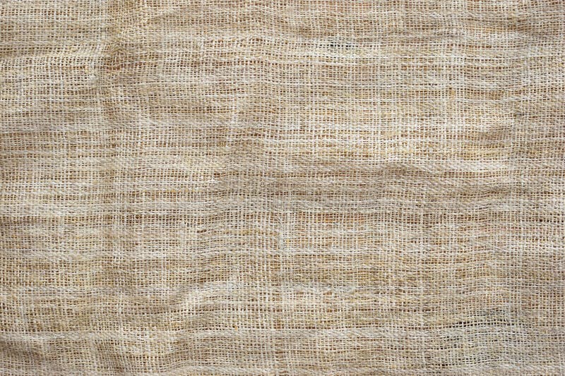 Brown sackcloth texture background, crumpled burlap fabric textile for design stock photography