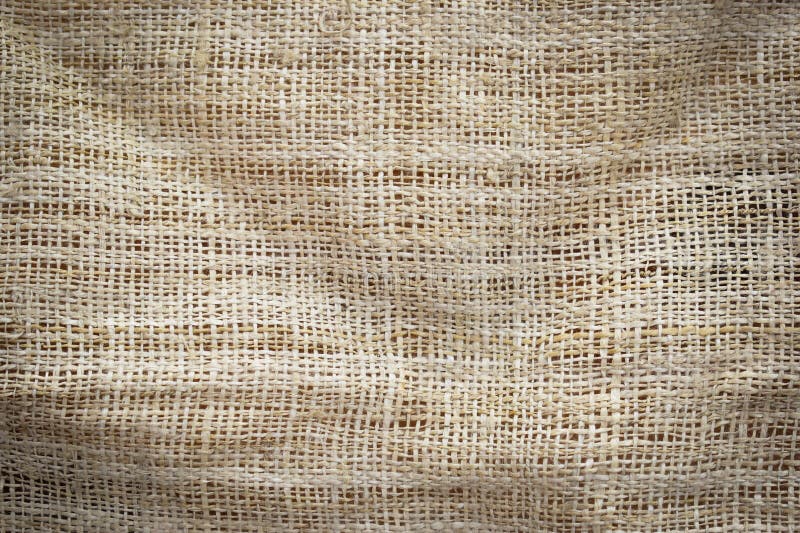 Brown sackcloth texture background, crumpled burlap fabric textile for design stock photography