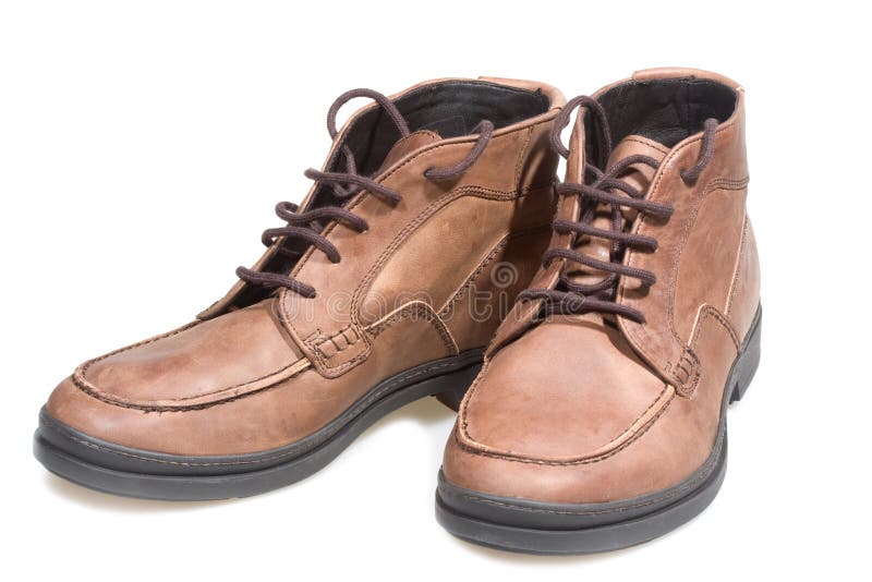 Pair of old brown shoes stock image. Image of used, feet - 10847535