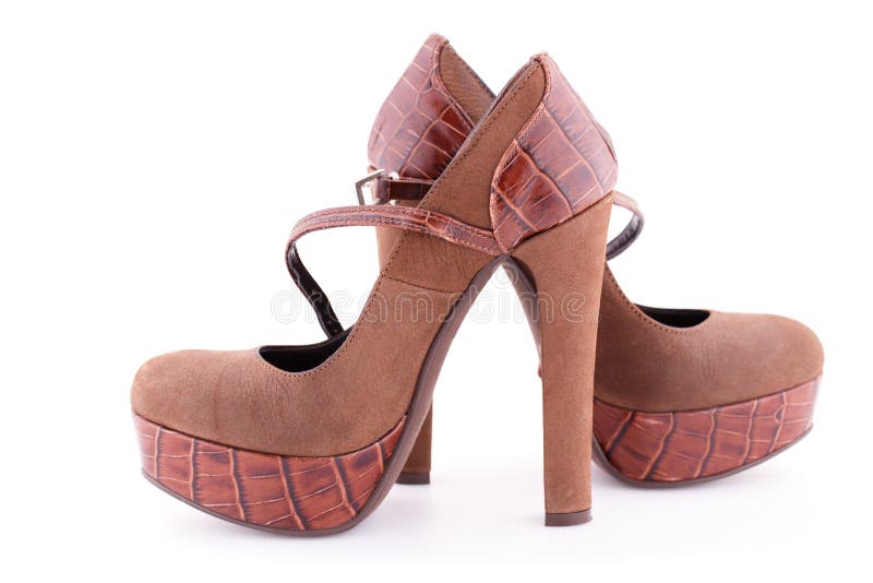 Brown shoes stock photo. Image of glamour, heel, lifestyle 45102324