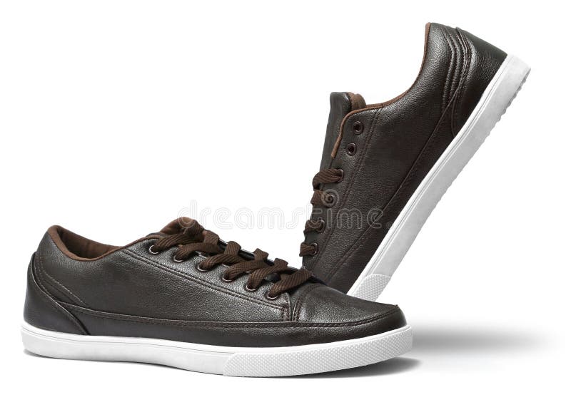 white brown sneakers