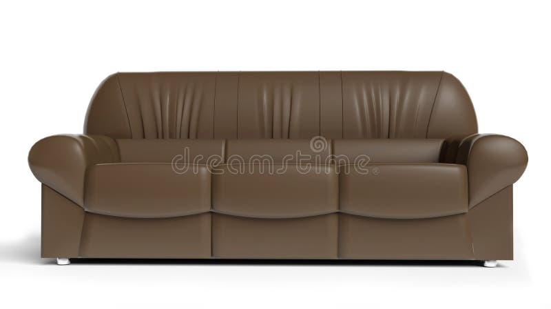 Brown sofaen vektor illustrationer
