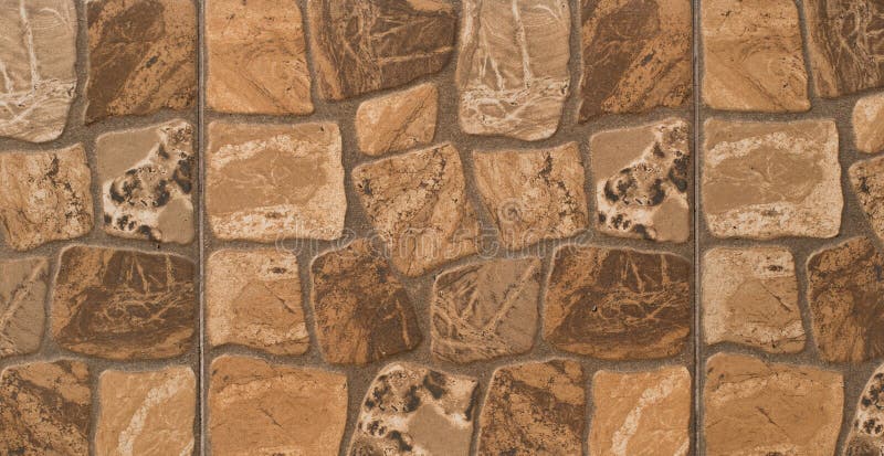 Brown Stone Floor Tile Abstract Pattern Surface Texture Background Rock Structure stock photo