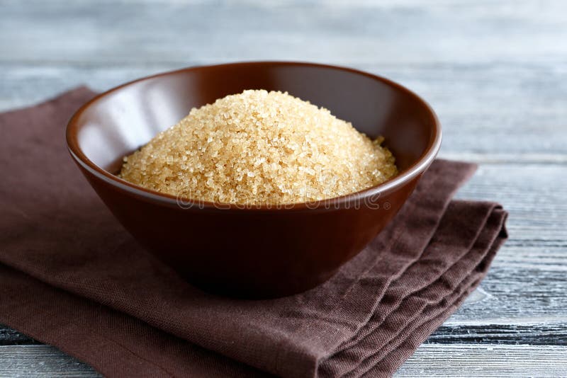 Brown Sugar in the Bowl on Boards Stock Image Image of grained, diet