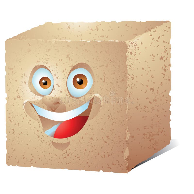 Brown Sugar Cube Cartoon Character Laughing Stock Vector - Illustration of  expression, block: 69440003