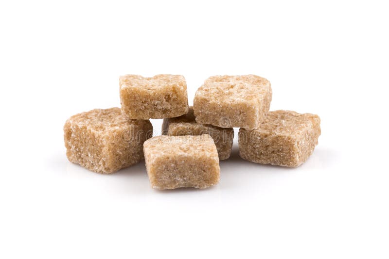 Brown sugar cubes isolated stock image. Image of calorie 270772137