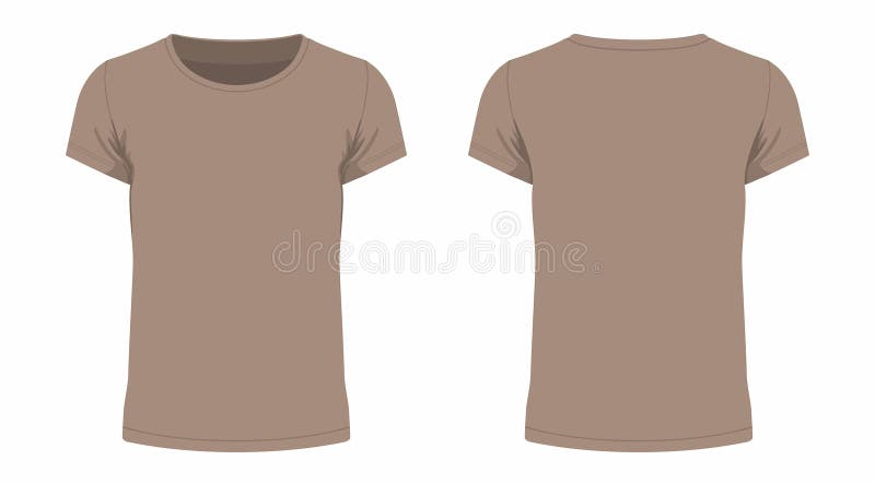 Brown t-shirt stock vector. Illustration of raglan, green - 109563304